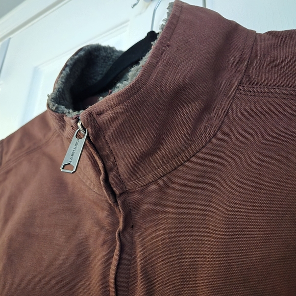 Carhartt Men's Sherpa Lined Relaxed Fit Washed Duck Canvas Vest Blackberry Sz XL - Picture 10 of 15